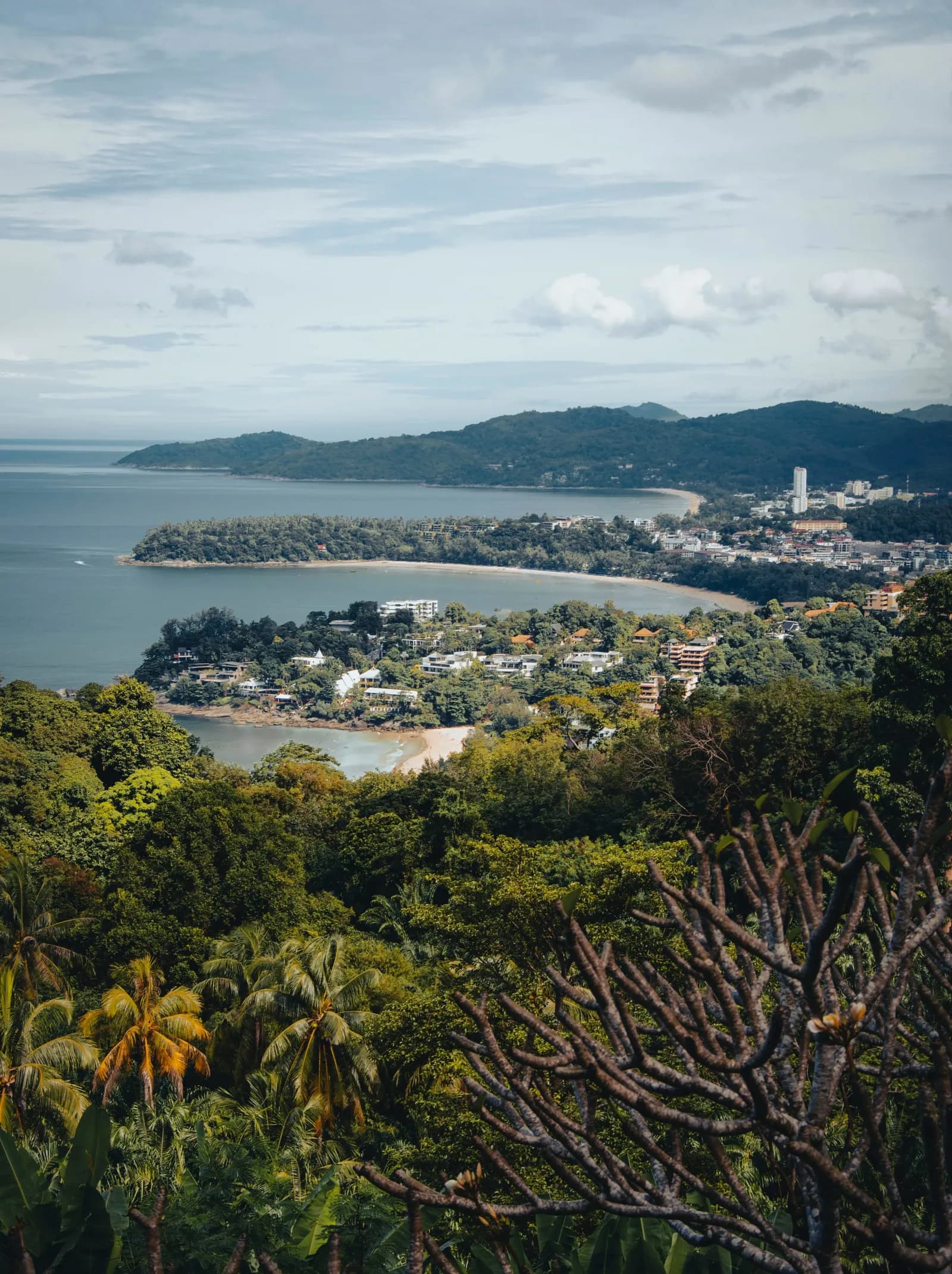 Green hills and coastline of Khao Lak