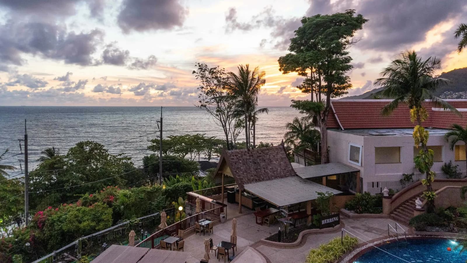 Laguna Phuket resort complex at sunset
